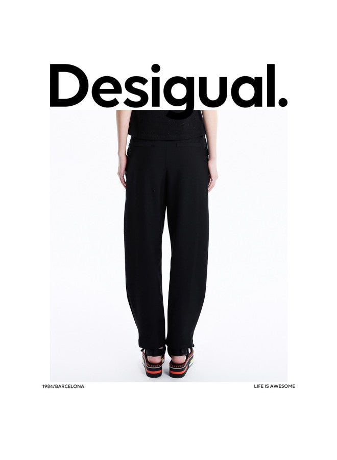 DESIGUAL سروال نسائي غير رسمي بتصميم مقلم بالألوان - Image 4