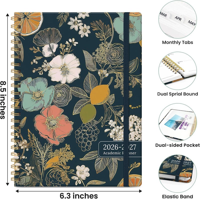 ZOTIA Planner 2026-2027, Monthly and Weekly Academic Planner July 2026 - June 2027, Hardcover Student Teacher Planning Agenda Calendar Book with Tabs, Perfect for Office School Supplies, A5 (6.3" x 8.5 - Image 4