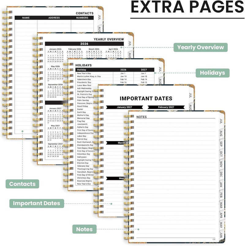 ZOTIA Planner 2026-2027, Monthly and Weekly Academic Planner July 2026 - June 2027, Hardcover Student Teacher Planning Agenda Calendar Book with Tabs, Perfect for Office School Supplies, A5 (6.3" x 8.5 - Image 5