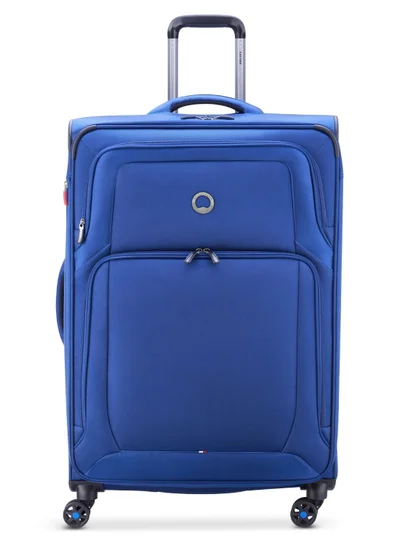 DELSEY Paris Optimax Lite 78.5cm Softcase 4 Double Wheel Expandable Large Check-In Luggage Trolley Blue