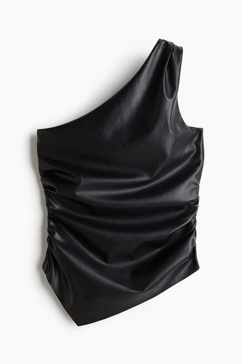 H&M Gathered one-shoulder top
