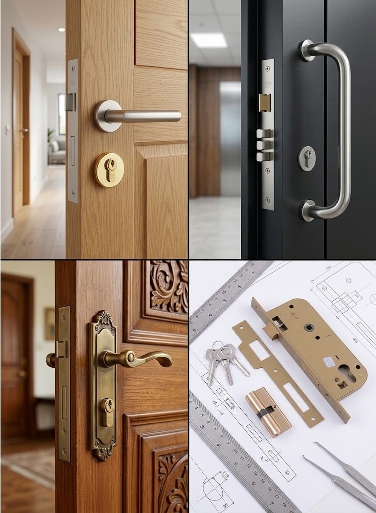Yale Mortice Lock with Cylinder - Thickness 35mm - 55mm - Image 2