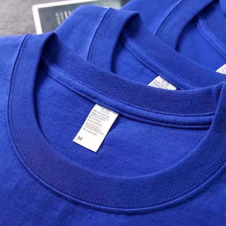 Good quality cotton! 250g Heavy Cotton White Short-sleeved T-shirt Xinjiang Cotton Soft Waxy Skin-friendly Loose Simple Top - Image 1