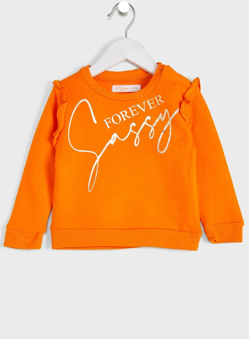 Ripples Sweatshirt With Frills