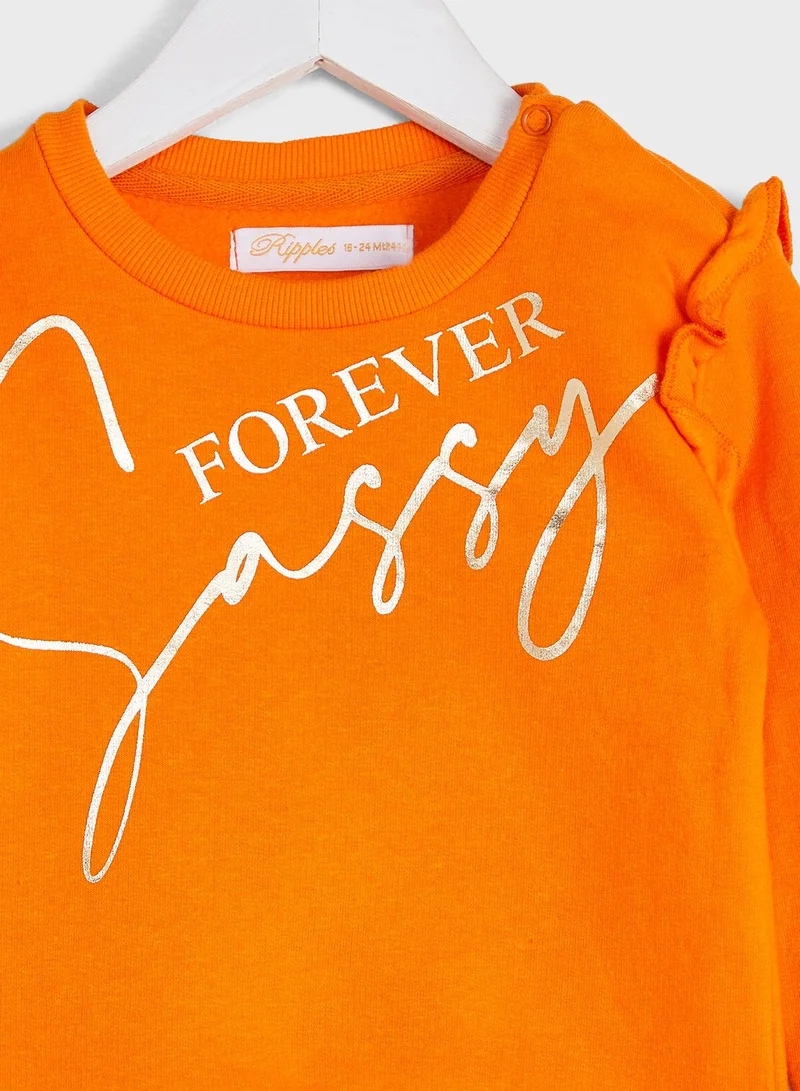 Ripples Sweatshirt With Frills
