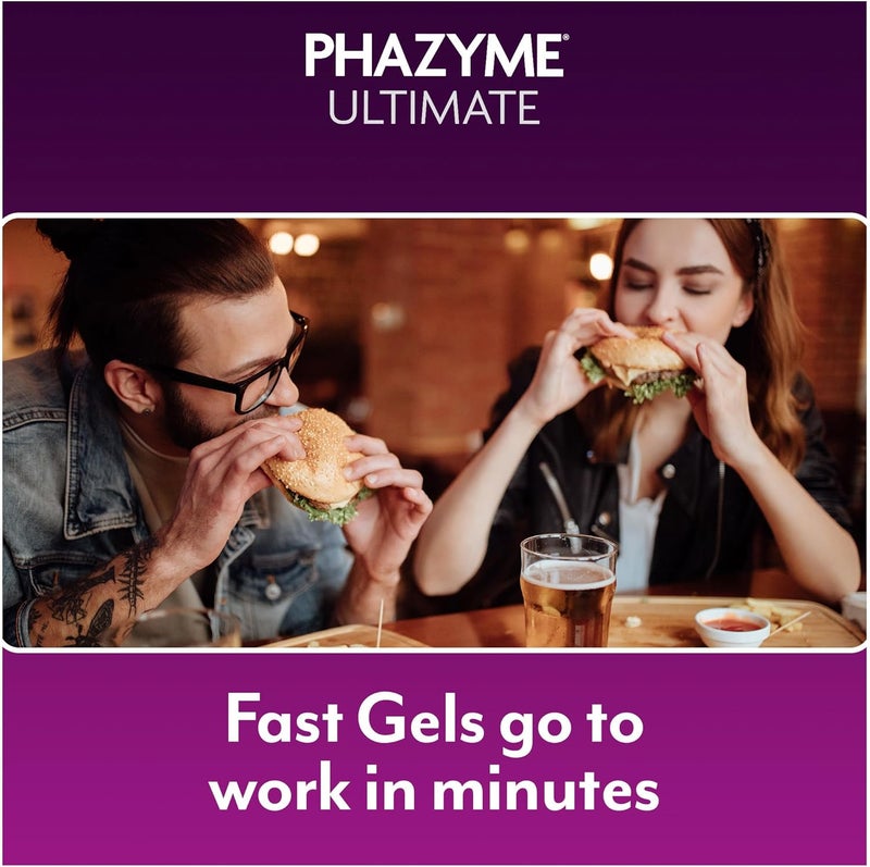 Phazyme Gas Relief Ultimate Gas and Bloating Relief for Adults 500 mg Simethicone Fast Gels 20 Count - Image 4