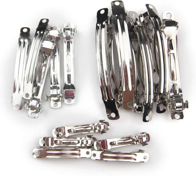 ALL in ONE DIY Hair Clip Kit 15pcs Assorted Size French Style Barrette Hair Clip 40mm 60mm 80mm