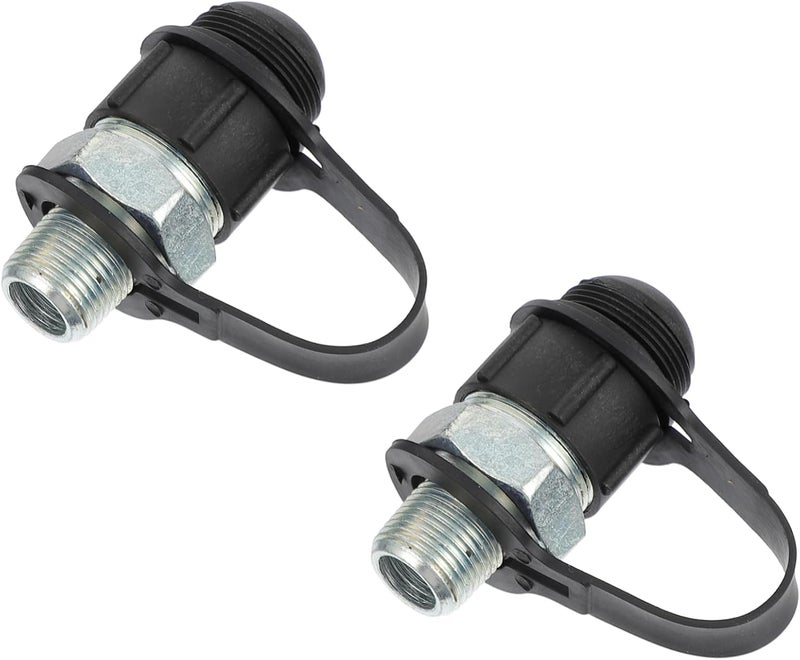 VOSAREA 2pcs 3/8 Steel Hydraulic Quick Connector Fittings High Pressure Male Adapter for Oil and Fluid Transfer Compatible Industrial Applications - Image 1