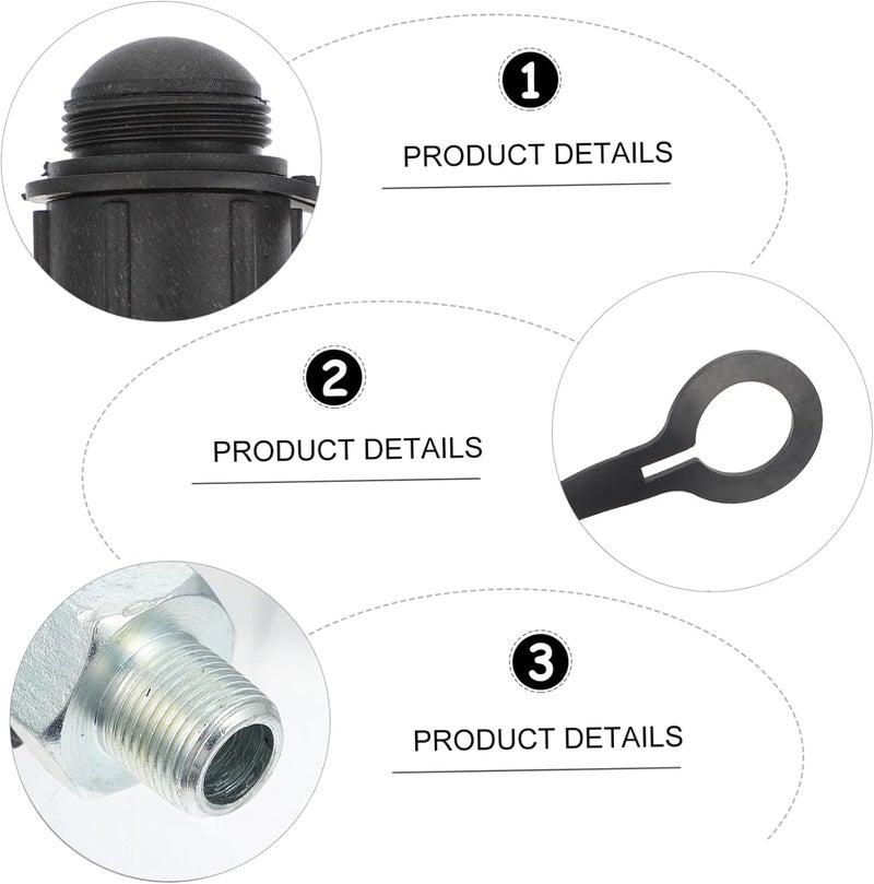 VOSAREA 2pcs 3/8 Steel Hydraulic Quick Connector Fittings High Pressure Male Adapter for Oil and Fluid Transfer Compatible Industrial Applications - Image 5
