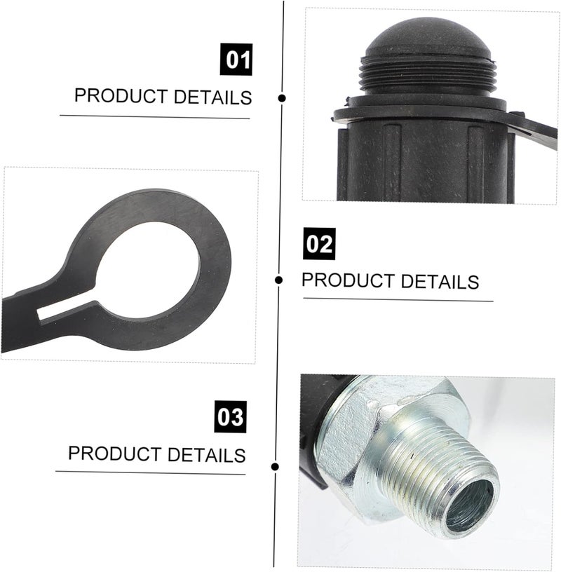 VOSAREA 2pcs 3/8 Steel Hydraulic Quick Connector Fittings High Pressure Male Adapter for Oil and Fluid Transfer Compatible Industrial Applications - Image 4