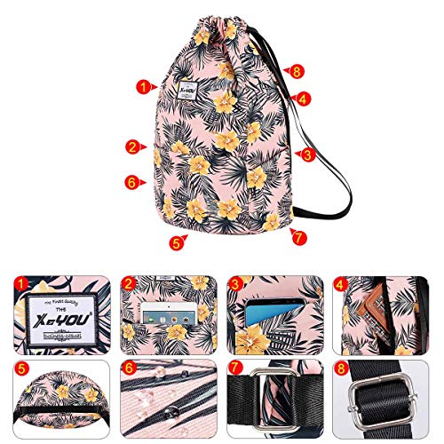 XEYOU Drawstring Sports Backpack Lightweight Gym Yoga Sackpack Shoulder Rucksack Casual Outdoor Daypack for Women and Men - Image 3