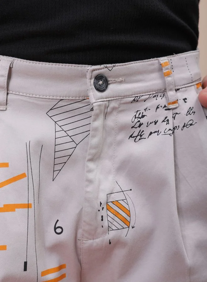 شركة المرآب الهندية Men Relaxed Fit Stretchable Graphic Printed Mid-Rise Resort Wear Shorts