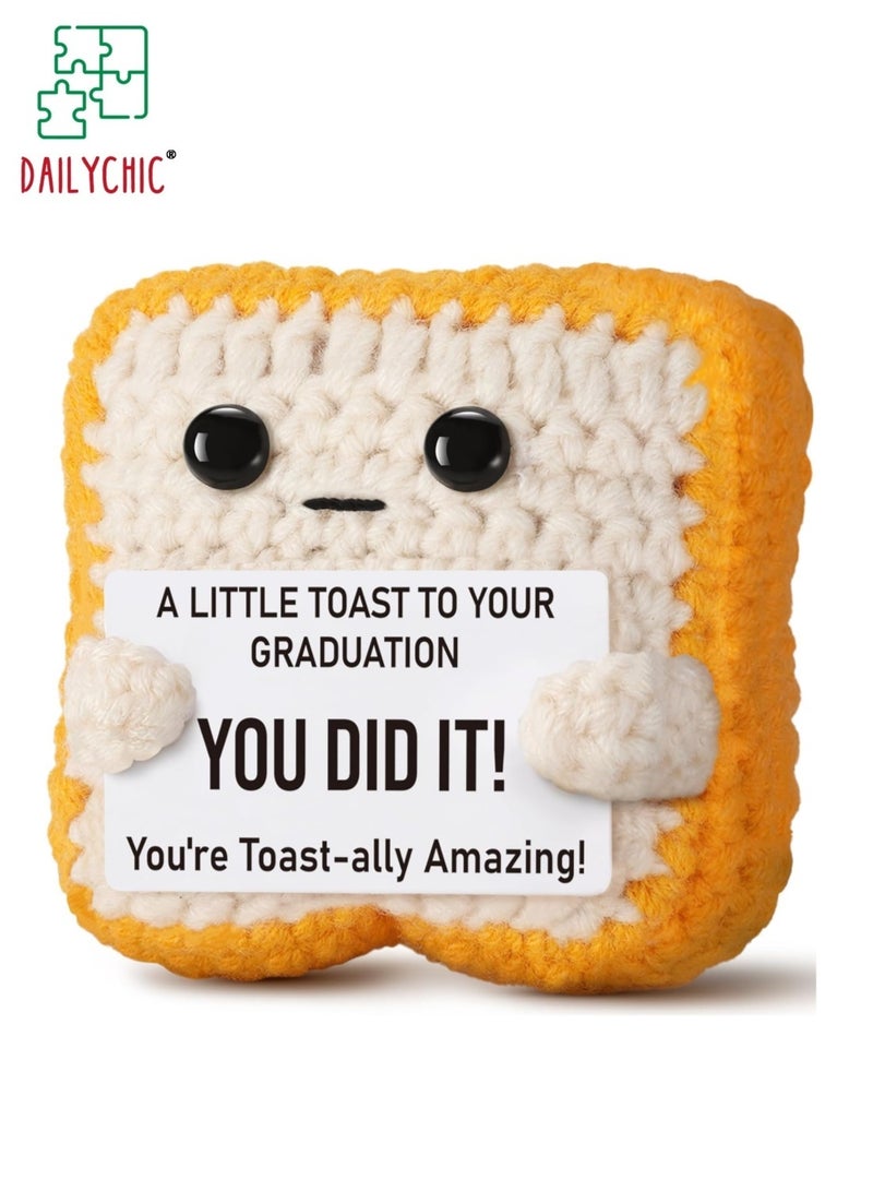 DAILYCHIC 2026 Graduation Gift,Crochet Inspirational Positive Toast, Funny Present for Her Girls Him Boys High School College Congrats Grad Party Gifts - Image 1