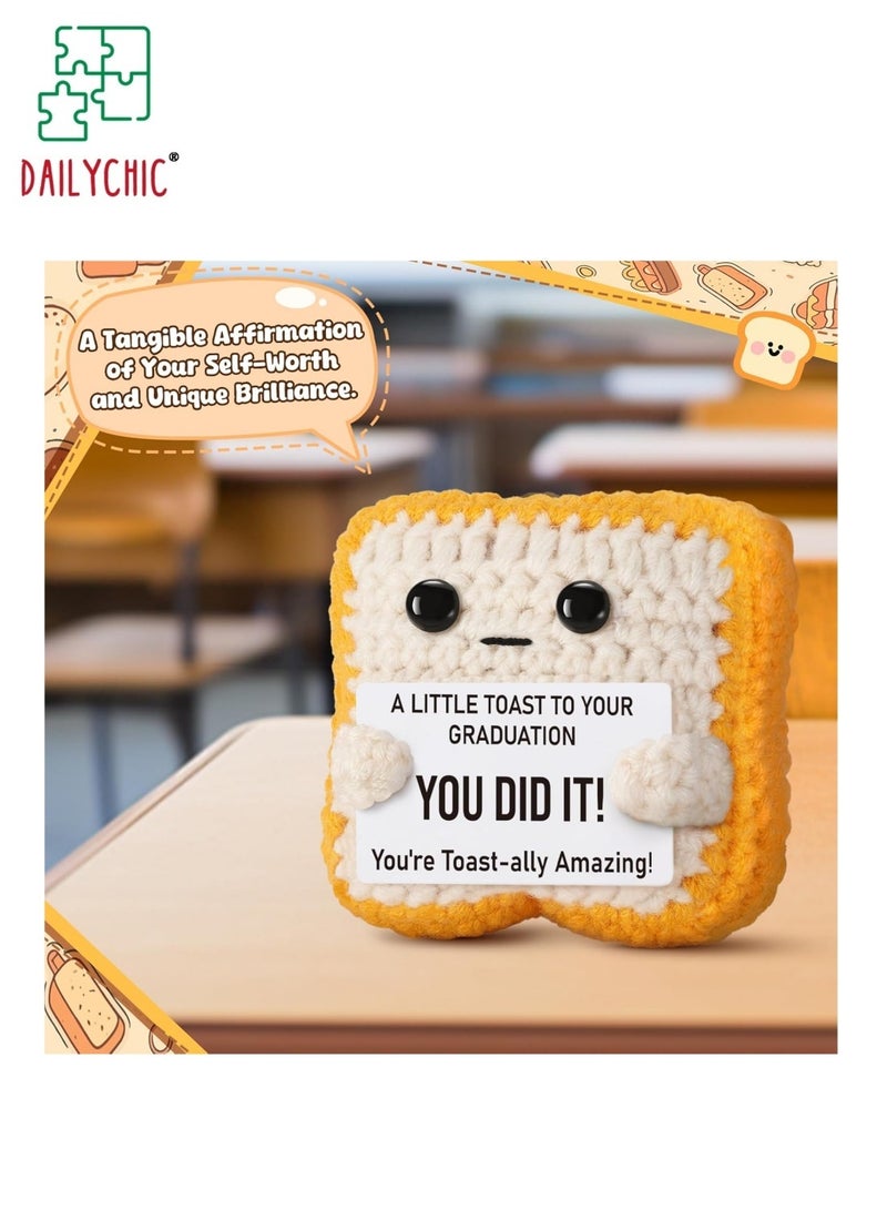 DAILYCHIC 2026 Graduation Gift,Crochet Inspirational Positive Toast, Funny Present for Her Girls Him Boys High School College Congrats Grad Party Gifts - Image 4
