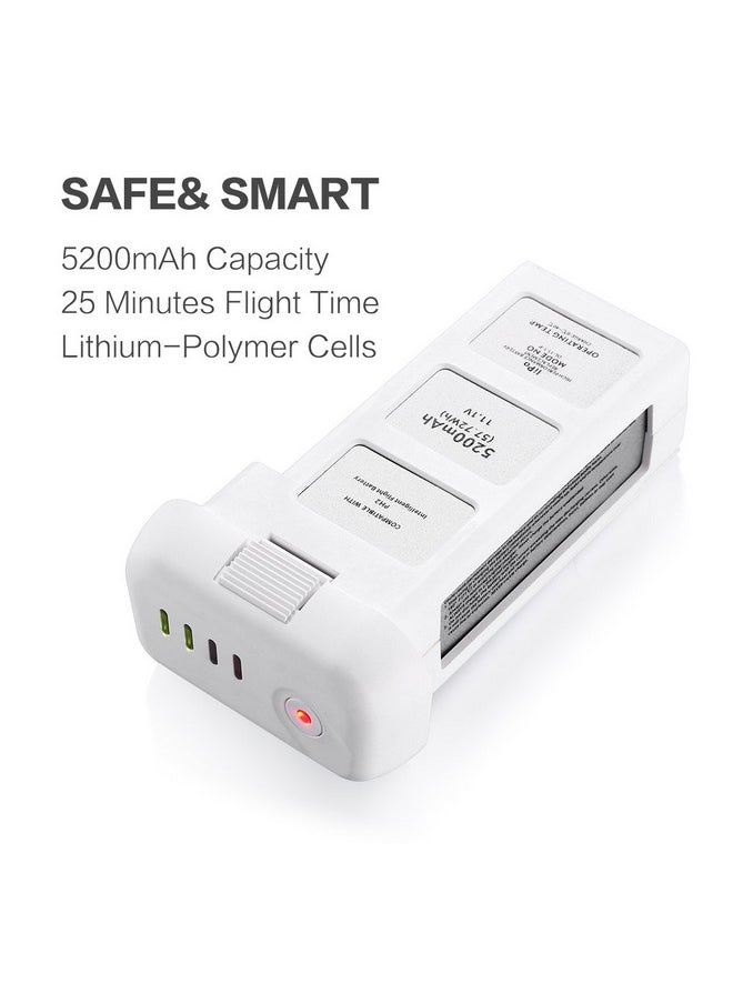 Powerextra - Phantom 2 Battery 11.1V 5200Mah 10C Lipo Intelligent Flight Battery Replacement Compatible With Dji Phantom 2 Phantom 2 Vision And Phantom 2 Vision Plus（Not For Phantom 3） - Image 1