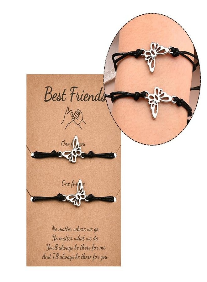 YangQian Friendship Gifts for Women Friends Birthday Christmas Gifts for Friends Female Matching Bestie Bracelets for 2 Ladies Butterfly Friendship Bracelet Farewell Gifts for Friends Gift Ideas - Image 5