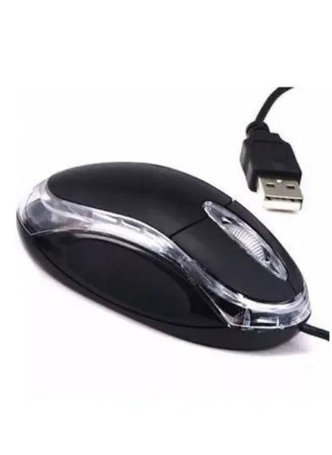 ماوس مكتب يو اس بي بصري 1200 نقطة في البوصة ثلاثي الابعاد متعدد الالوان اقتصادي، FV-009 اسود