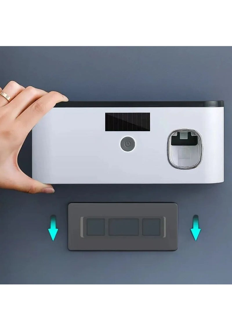 Intelligent UV Toothbrush Holder Household Toothbrush Sterilization And Disinfection Shelf Wall Mounted Toothpaste Extruder - Image 5