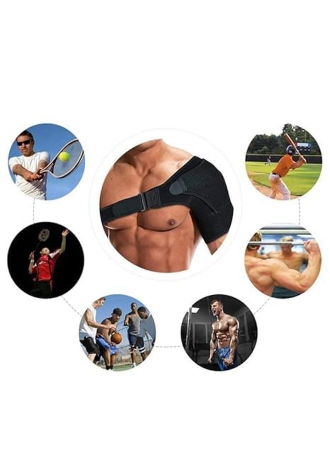 دعامة كتف قابلة للتعديل من النيوبرين – دعم عظمة الترقوة والكتف المتجمد وإصابات الأوتار – مناسبة لليد اليمنى واليسرى - Image 2