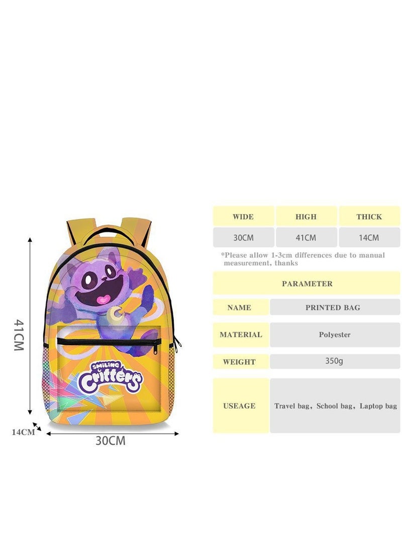 Y&D - Large Capacity Backpack Smiling Critters Pattern - Image 1