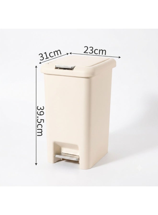 dunya Durable Plastic Waste Bin with Foot Pedal and Lid Waste Container for Kitchen, Bathroom, and Office - Image 4