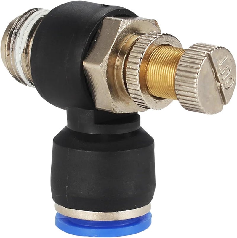 SL8 03 Pneumatic Quick Connector Gas Pipe Throttle Valve Speed Regulating Valve SL4 SL6 SL8 SL10 SL12 M5 - Image 1