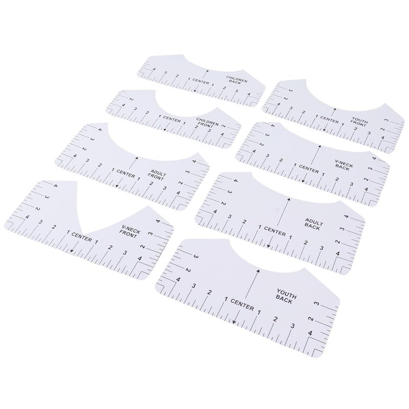 Cryfokt Tshirt Ruler Guide, 8PCS PVC T Shirt Rulers to Center Designs, T Shirt Alignment Tool, Craft Sewing Supplies Accessories Tools for Heat Press - Image 5