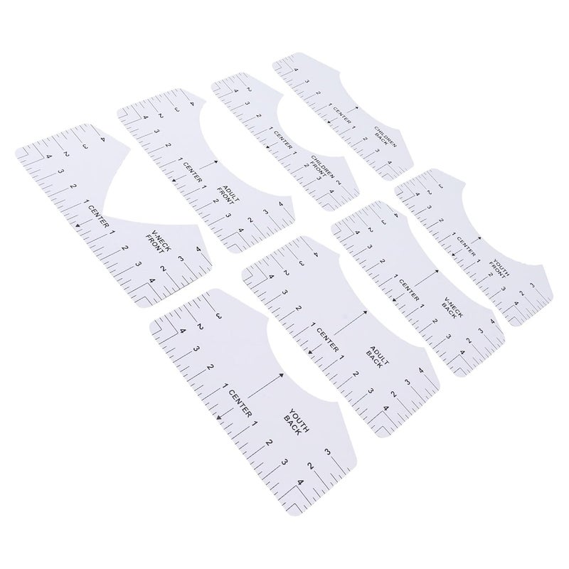 Cryfokt Tshirt Ruler Guide, 8PCS PVC T Shirt Rulers to Center Designs, T Shirt Alignment Tool, Craft Sewing Supplies Accessories Tools for Heat Press - Image 4