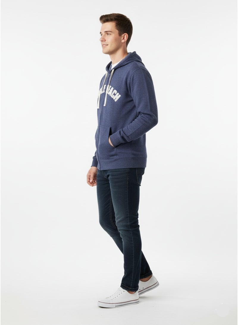 Coastal Men’s Blue Myrtle Beach Graphic Hoodie – Casual Coastal Style Pullover for Everyday Comfort - Image 4