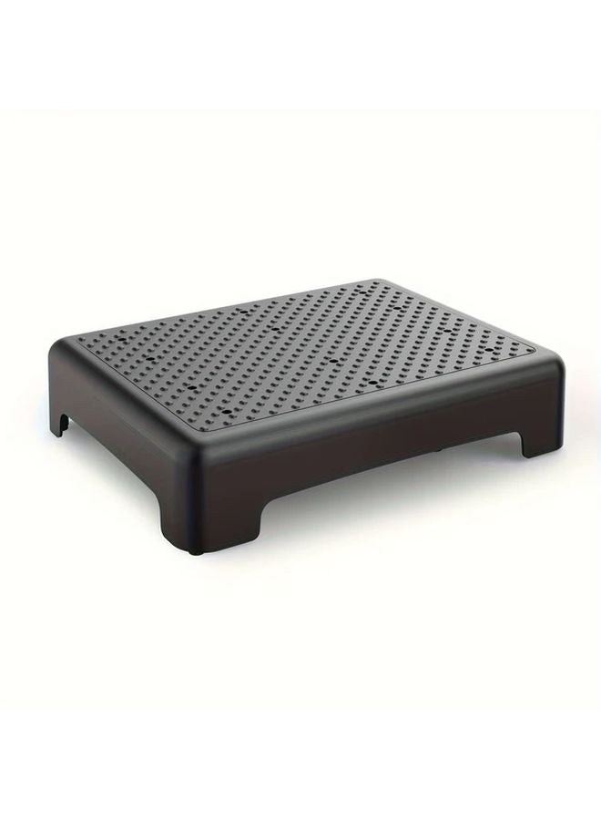 YIMUWN Heavy Duty 300lb Capacity Mobile Step Stool Foldable Non Slip Black - Image 1