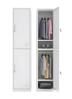 Protector Protector 2 doors locker, Steel Storage Organizer Filing Cabinet for Office, Home & School, Assemled (Grey)  - Image 1