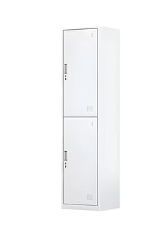 Protector Protector 2 doors locker, Steel Storage Organizer Filing Cabinet for Office, Home & School, Assemled (Grey)  - Image 2