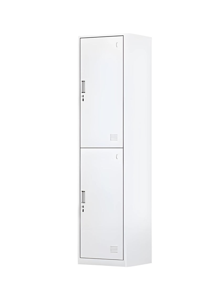 Protector Protector 2 doors locker, Steel Storage Organizer Filing Cabinet for Office, Home & School, Assemled (Grey)  - Image 2