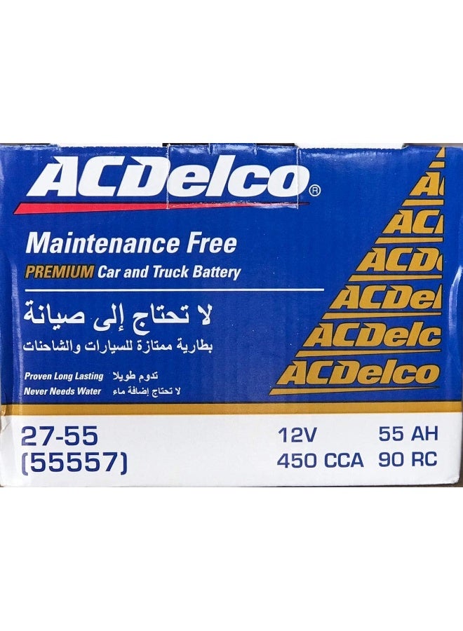 AC DELCO 27-55 CAR BATTERY 12V 55AH - Image 1