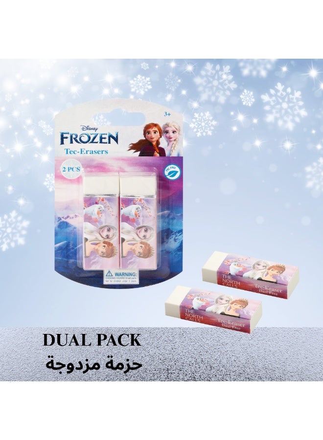 ديزني فروزن ممحاة فولكانو فروزن ٢ - خالية من كلوريد متعدد الفاينيل، خالية من الغبار، غير سامة، ناعمة على الورق - مجموعة من ٣ عبوات (٦ ممحاة، تصميم باستيل لإلسا وآنا) - Image 3