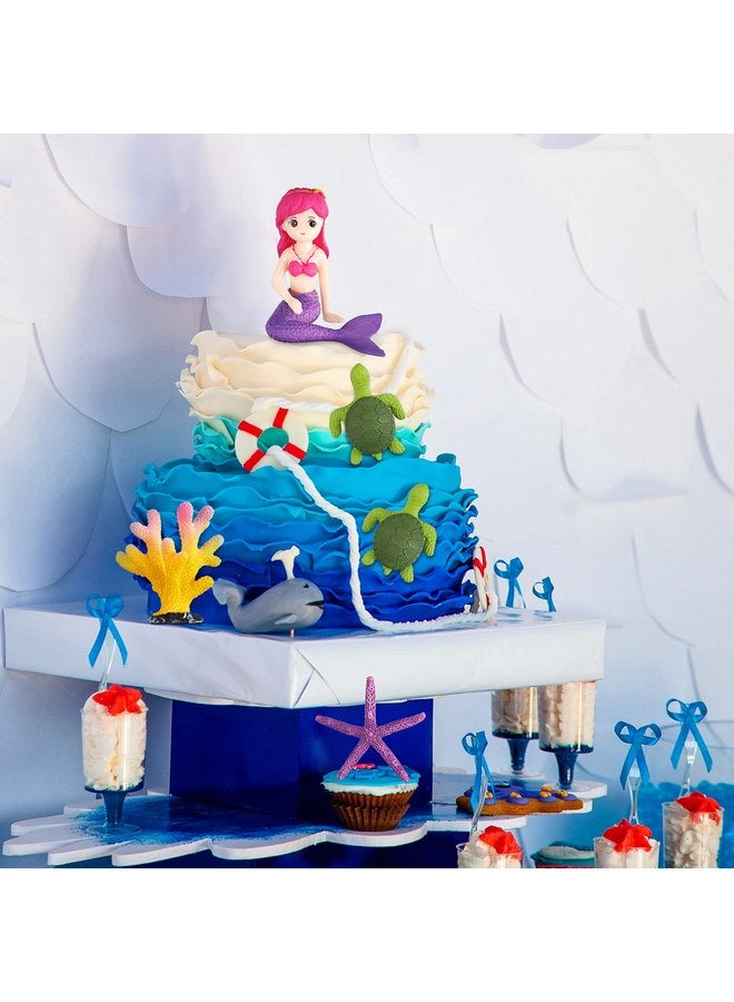 جيتك زينة حوض السمك على شكل حورية البحر، تماثيل حورية البحر المصغرة مع أعشاب بحرية مقلدة من أجل صناعة يدوية، إكسسوارات مكتبية لحوض السمك - Image 5