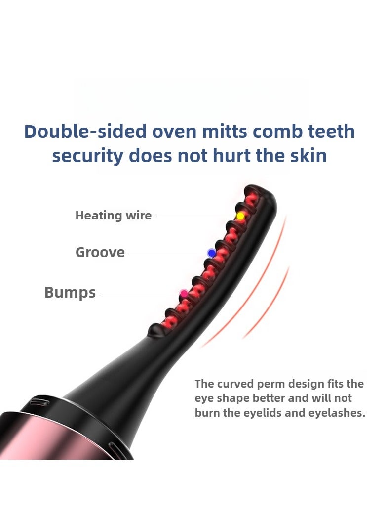 Heated Eyelash Curler Heated Lash Curler 24 Hours Long Lasting Electric Eyelash Curler Fast Heat Up Within 8s Heat Eye lash curlers for Women Rechargeable Type-C 4 Heating Modes - Image 4