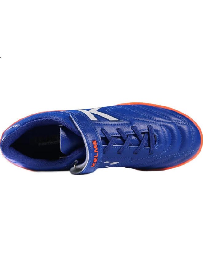 KELME Youth Tf Turf Soccer Cleats, Competition Student Non-Slip Wear-Resistant Football Shoes For Men, Royal Blue/Orange, Size 31 - Image 2