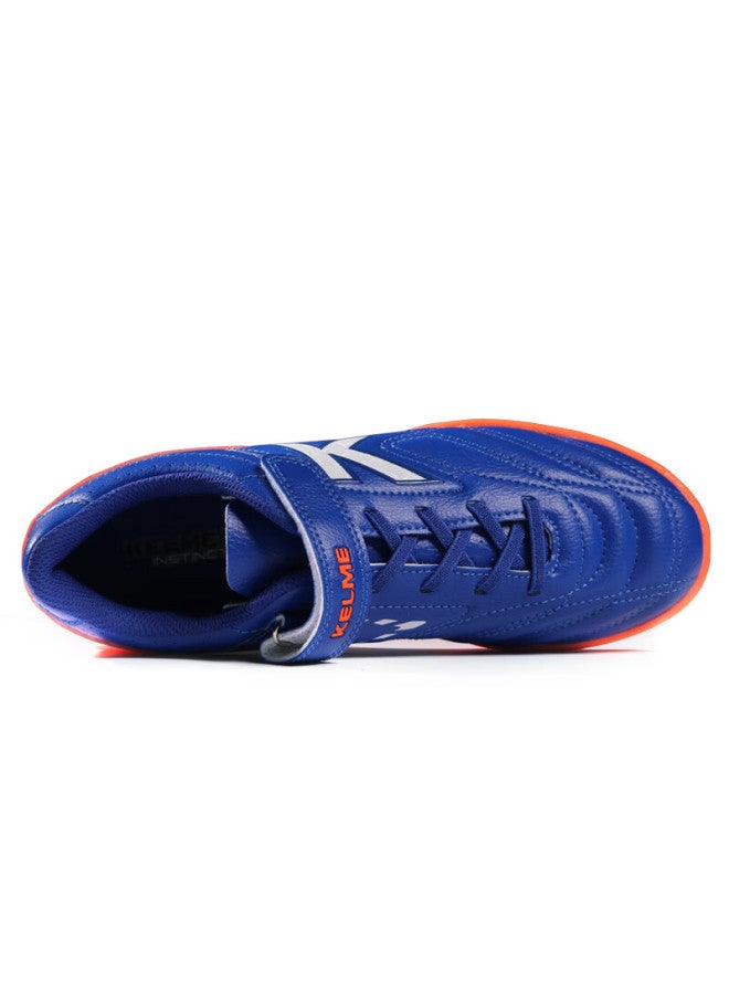 Kelme Youth Tf Turf Soccer Cleats, Compeion Student Non-slip Wear-resistant Football Shoes For Men, Royal Blue/orange, Size 31 - Image 4