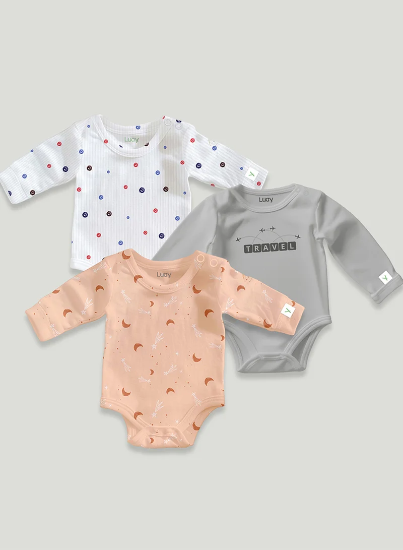 لؤي بدلة LUAY مصنوعة من نسيج الخيزران فائق النعومة بنسبة 100% للأطفال الأولاد والبنات - نسيج ناعم مع ملمس مريح ومريح، أفضل ملابس نوم للأطفال حديثي الولادة، بدلة ليلية للرضع