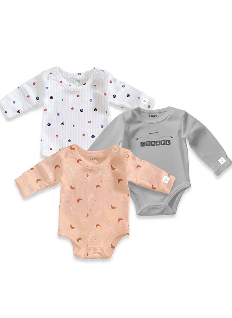 LUAY 100% Bamboo based Ultra-Soft fabric Onesies Premium Jumpsuit For Baby Boys & Girls - Soft Fabric with Comfortable Cozy feel, Best Romper Sleepsuits for Newborn Baby,Night suit for infants  - Image 3