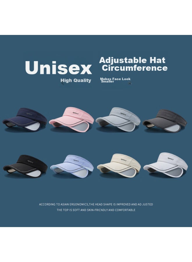 Red Dragonfly Sun Hat For Men, Summer Beach Uv Protection Face-covering Korean-style Trendy Wide-brimmed Cycling And Outdoor Sun Visor Hat - Image 3
