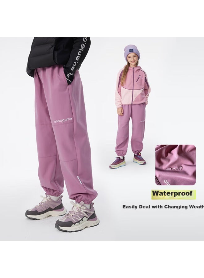 Onmygame Kids Sports Pants Boys Girls Casual Cloud Gray 120 - Image 2