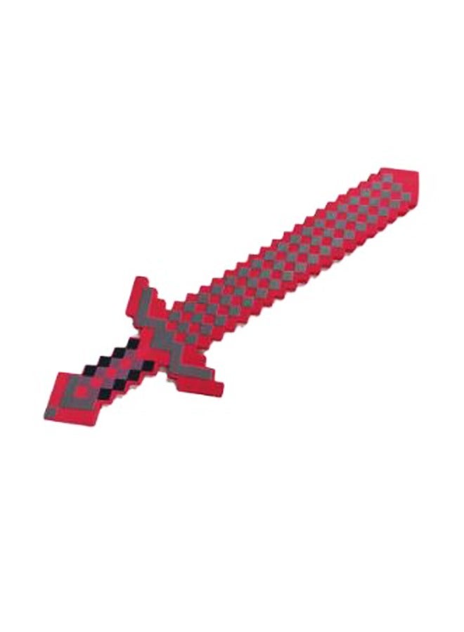 Mine Craft Foam Sword Toy Kid Size Minecraft Game Toy Red - Image 1