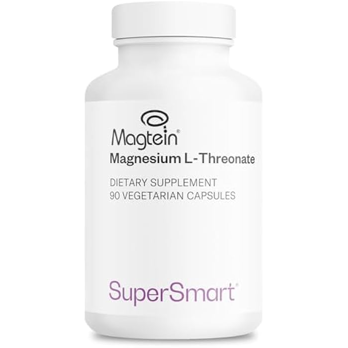 SuperSmart Magnesium L-Threonate 2000mg per Day (Patented Magtein) - Highly Bioavailable Magnesium Threonate - Brain Supplement | Non-GMO & Gluten Free - 120 Vegetarian Capsules - Image 1