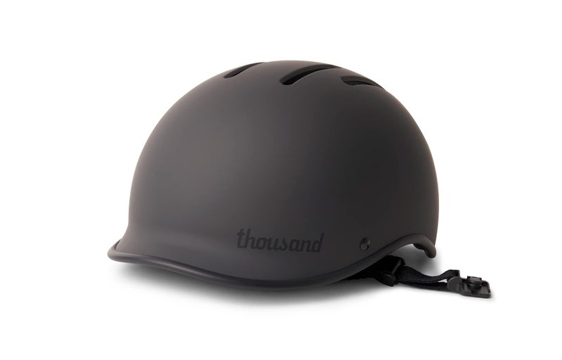Thousand Heritage 2.0 Adult Bike Helmet; The Original Low Profile Retro Commuter Cycling Helmet Safety Certified for Bicycle Skateboard Skating Roller Skates; for Men & Women (Stealth Black, L) - Image 1