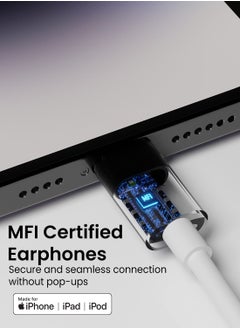 Remson Apple MFi Certified Remson Lightning to 3.5 mm AUX Cable 1.2M Audio Conversion Cable Car Stereo Speaker Headphone Jack Adapter Audio Cable for iPhone 14 13 12 11 XS XR X 8 7 6 iPad White  - Image 2