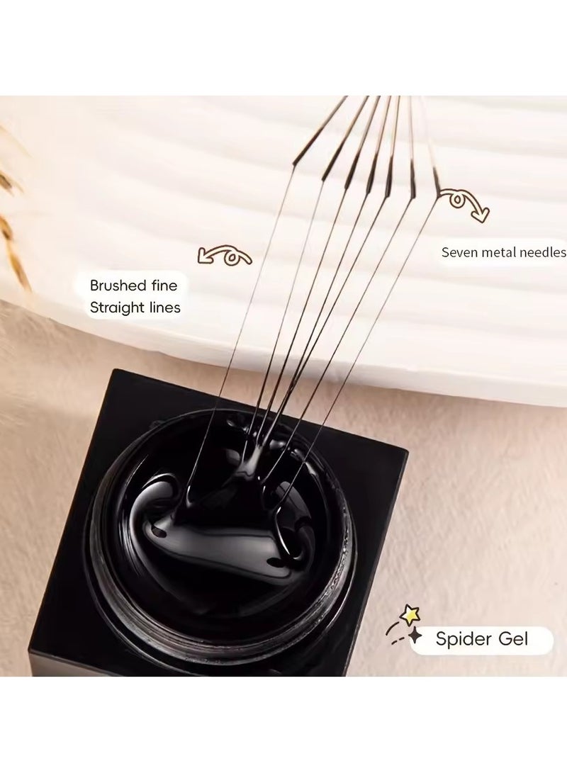 جلوسكي المهنية 7 دبوس شريط الأظافر الفن بطانة فرشاة 3D نصيحة رقيقة جدا خط الرسم القلم الأشعة فوق البنفسجية هلام فرشات مانيكير الأظافر الرسم أدوات - Image 3