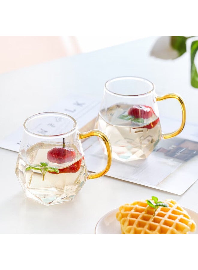 Weimingnuo High Temperature Resistant Glass Cups Creative Transparent Water Cups For Men And Women Juice Cups Household Tea Cups Couple Set Of 2 - Image 2