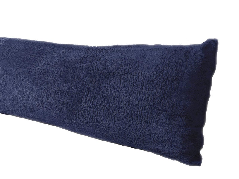 AUCOCU Extra Soft Body Pillow Cover, Sherpa/Microplush Material, 20x54 Inches, Zipper Closure (Navy) - Image 1